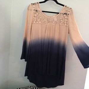 Ombré Boho Midi Dress